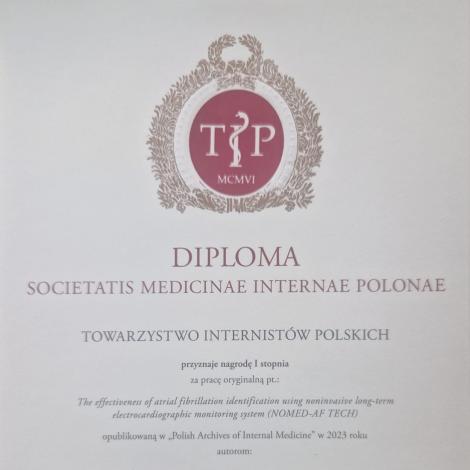 Pamiątkowy dyplom